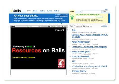 Screenshot Scribd