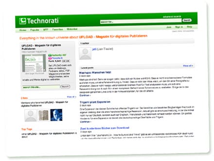 Screenshot Technorati