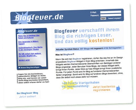 Screenshot Blogfever