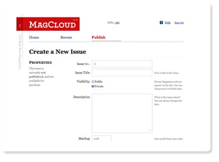 MagCloud: Create a New Issue