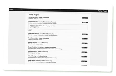 Übersicht zu Plugins bei Habari