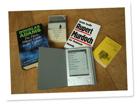Der Sony Reader im Kreise seiner Vorfahren Der Sony Reader im Kreise seiner Vorfahren