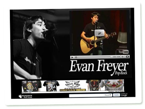 Evan Freyer auf MySpace