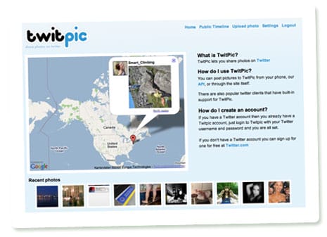 Startseite von Twitpic