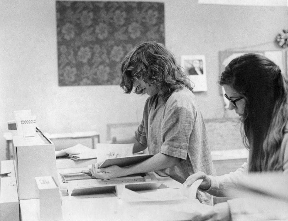 Mann an Kopierer 1969