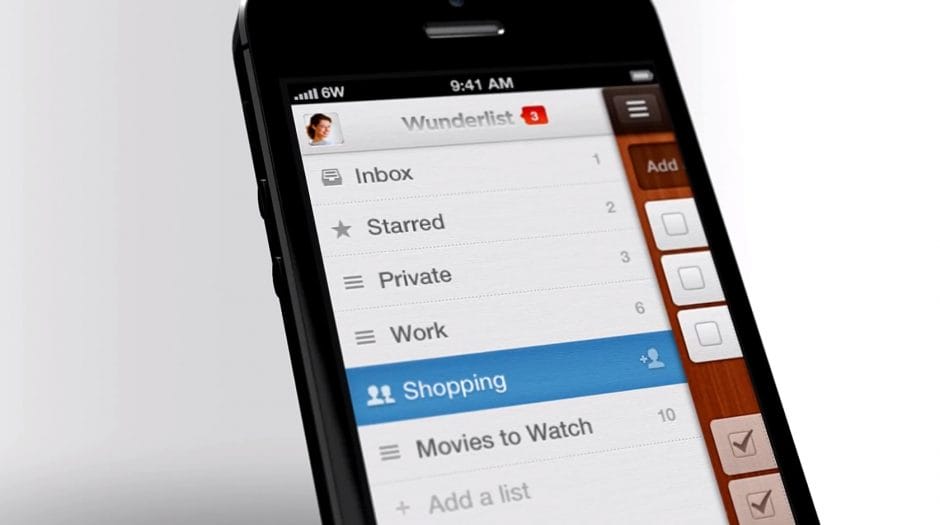 Wunderlist Activity Center