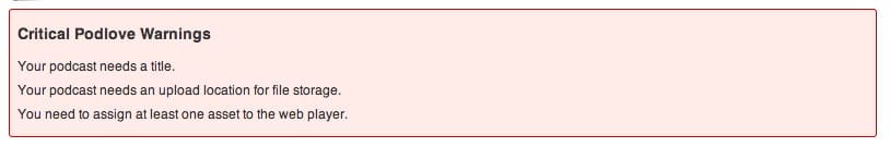 Podlove-Warnungen