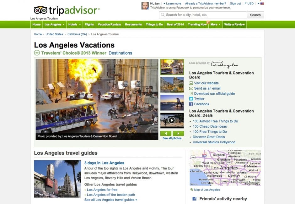 Und für TripAdvisor.