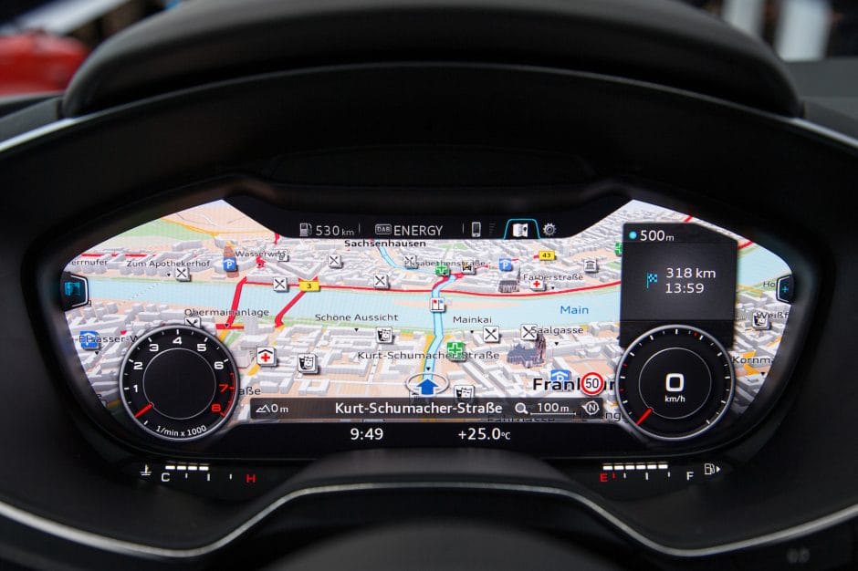 Auf der CES 2014 zeigte Audi das neue, virtuelle Cockpit des kommenden Audi TT (Bild: Audi).