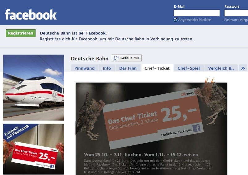 Das „Chef-Ticket“ der DB Bahn sorgte für einen Knalleffekt beim Start der Social-Media-Aktivitäten. Aus dem Shitstorm entwickelte sich schließlich ein Anspruch.