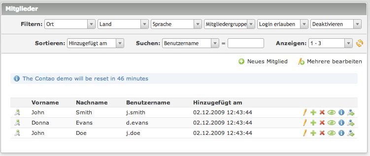 Mitgliederverwaltung