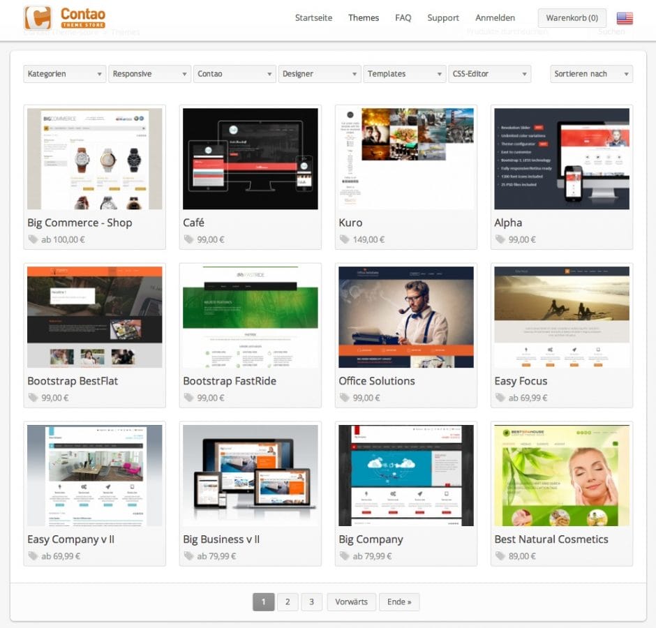 Contao Theme Store
