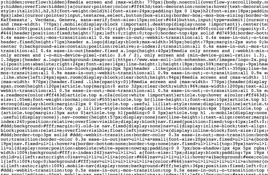 CSS-Minimierung