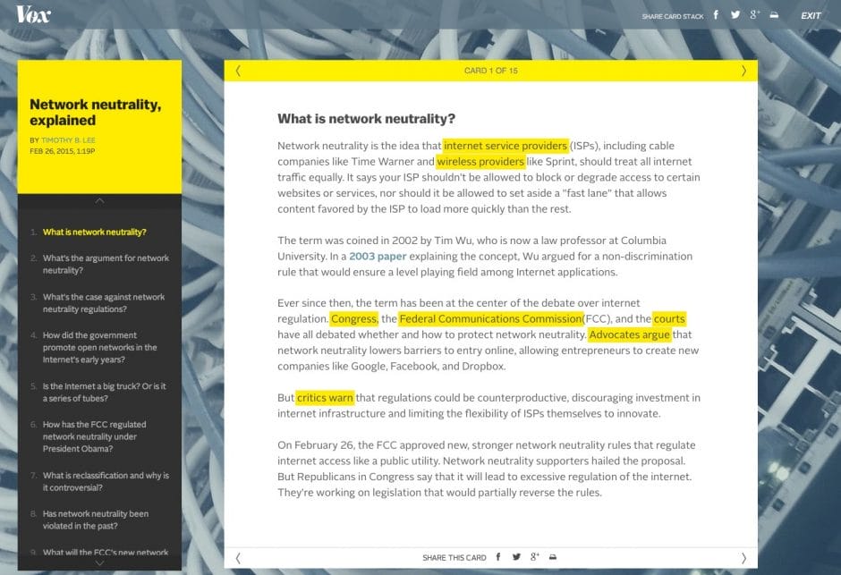 Vox Netzneutralität