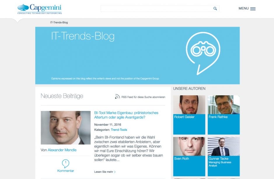 IT-Trends Blog von Capgemini