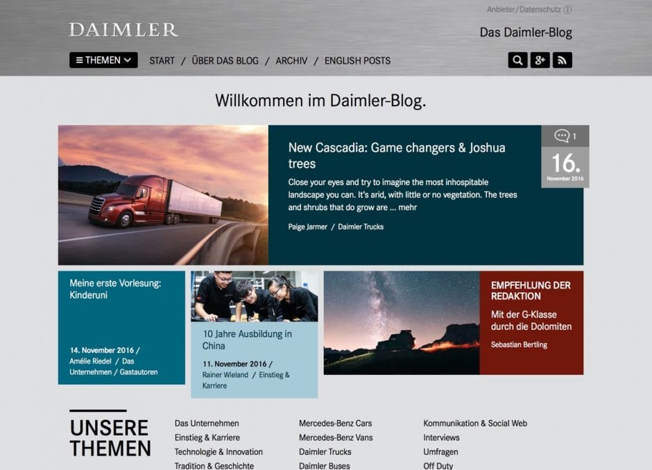 Daimler Blog