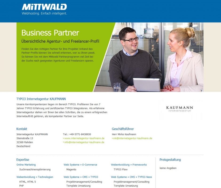 So sieht ein Partnerprofil aus.