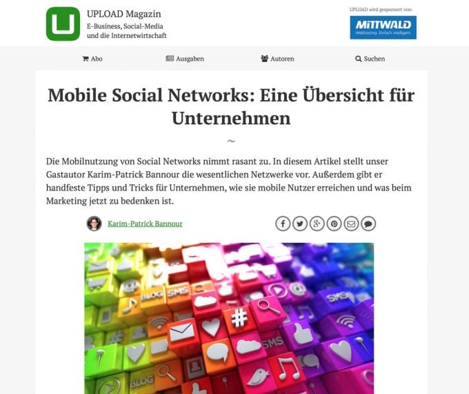 Desktop-Ansicht im neuen Layout.