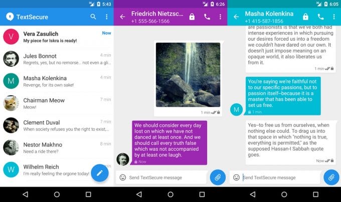 Edward Snowden empfiehlt Android-Nutzern den Messenger TextSecure.