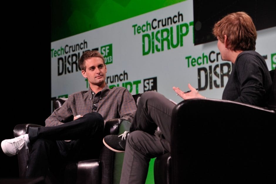 Snapchat-CEO Evan Spiegel auf der Bühne von TechCrunch Disrupt. (Foto: TechCrunch, flickr.com. Lizenz: CC BY 2.0)