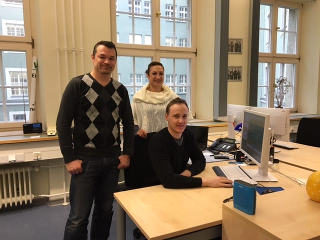 Das Social Media Team der Polizei München: Wolfgang Behr (links), Markus Ellmeier (Mitte) und Elisabeth Matzinger