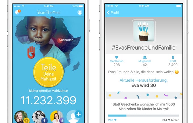 Dank der App Share The Meal konnten schon Millionen hungernder Kinder mit Essen versorgt werden (Bild: World Food Programme)