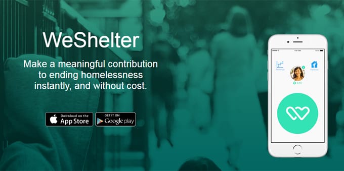 Mit dieser App kann man Obdachlosen in Not helfen (Bild: WeShelter)