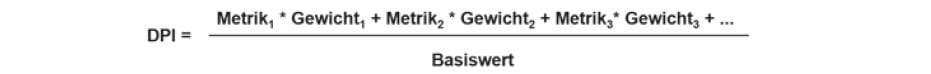 Vereinfachte Formel für die Berechnung des Digital Performance Index