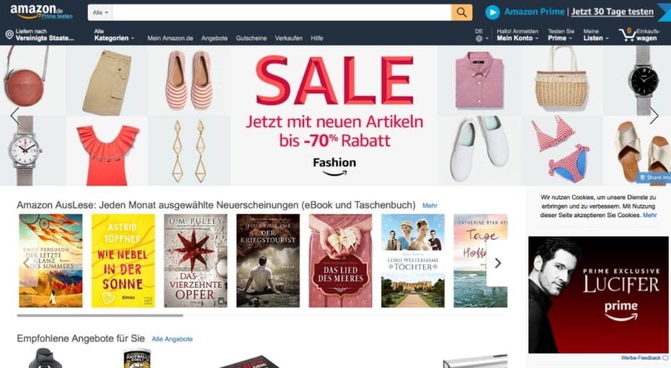 Screenshot Amazon