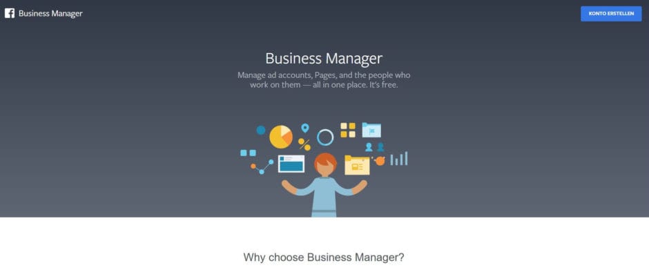 Informationsseite Facebook-Business-Manager