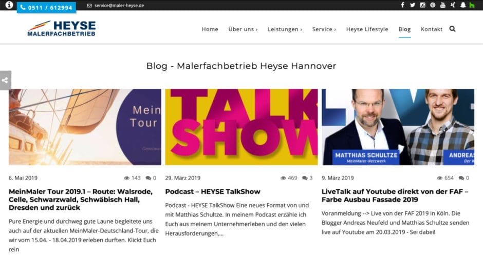 Maler Heyse Blog