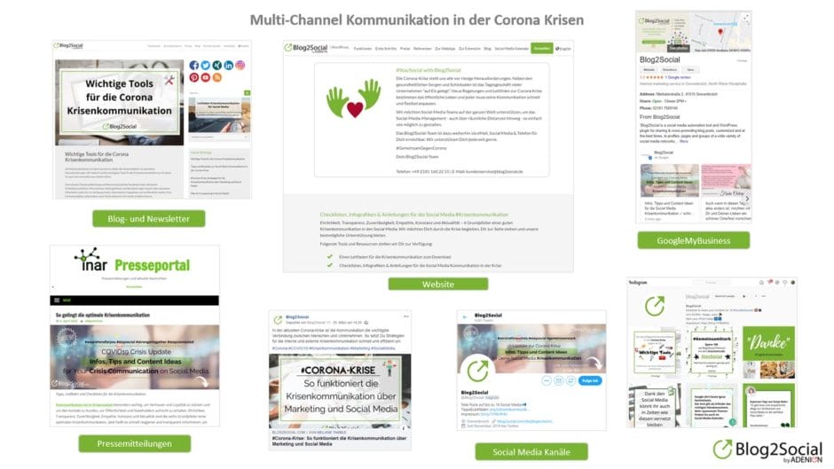Krisenkommunikation über viele Kanäle hinweg