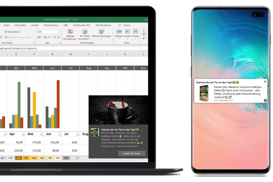 Push Notification auf Desktop und Smartphone