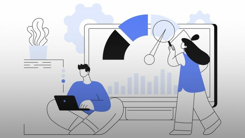 Symbolhafte Illustration zum Thema „Website testen“