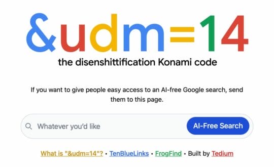 Screenshot der betreffenden Website